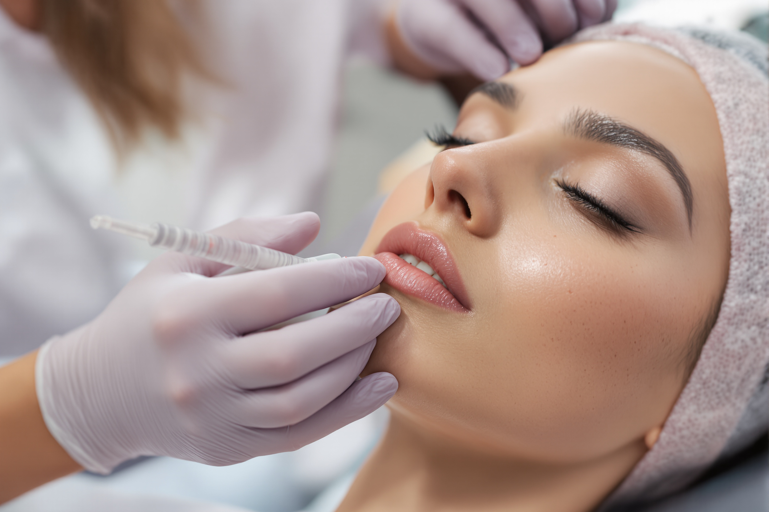 Imagen ilustrativa: infiltración de relleno en el labio